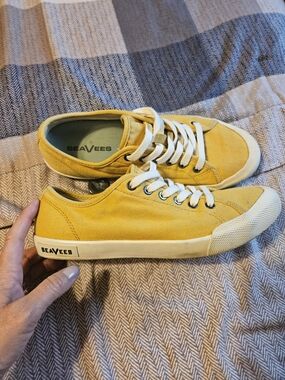 SeaVees Yellow Canvas Low-Top Sneakers